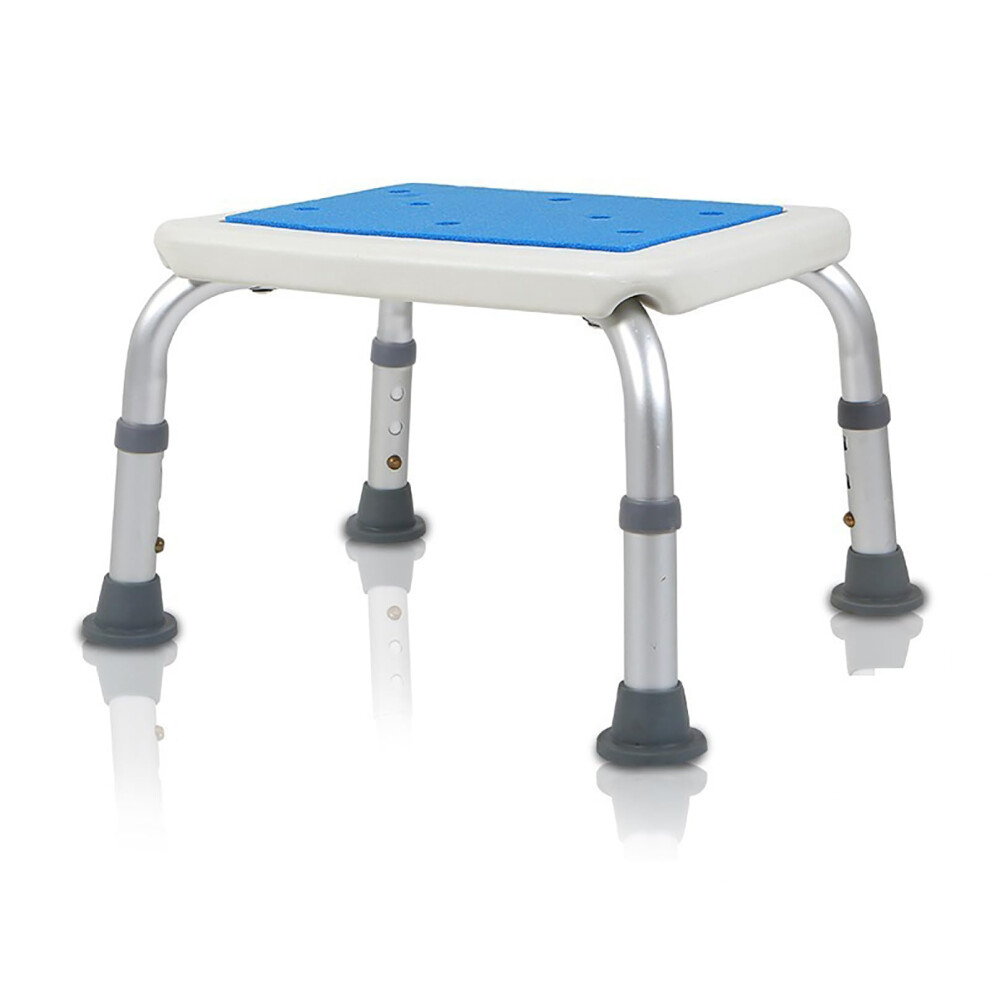Adjustable Shower Chair for Elderly with NonSlip Feet, Lightweight Aluminum Bath Seat, 300lbs Capacity