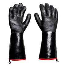 BBQ Grill Gloves 932F Heat Resistant Neoprene Gloves with NonSlip Grip 14 Inch Long Cuff for Smoker and Oven