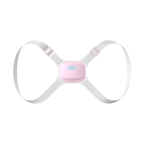 Intelligent Posture Corrector and Adjustable Back Trainer for Clavicle Shoulder Support, Pink