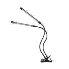 LED Grow Light with Dual Head Clip, Waterproof Silent Lamp for Indoor Seedlings and Flowers