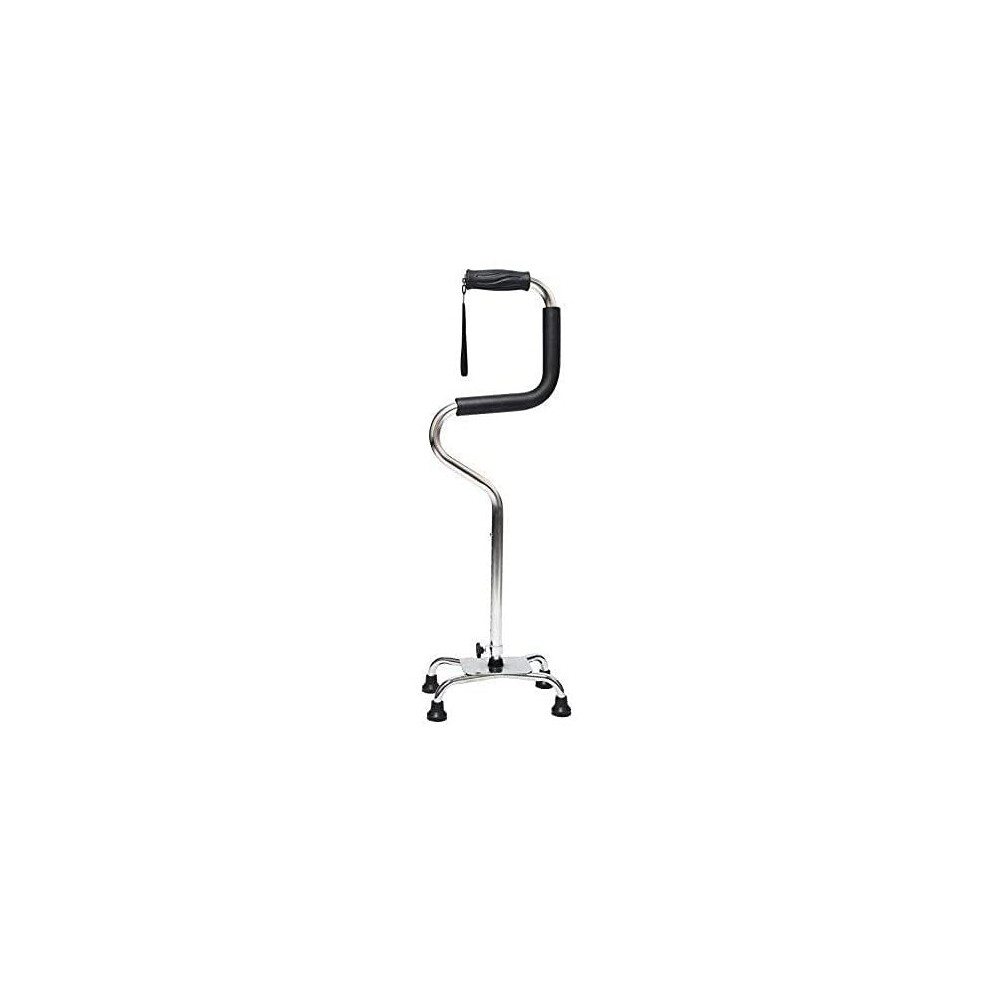 Adjustable Quad Cane for Seniors with FourPoint Stable Support and Ergonomic Soft Grip Aluminum Alloy