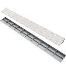 Rubber Threshold Ramp for Doorway 4' Rise Wheelchair Curb Ramp with NonSlip Durable Rubber Surface White