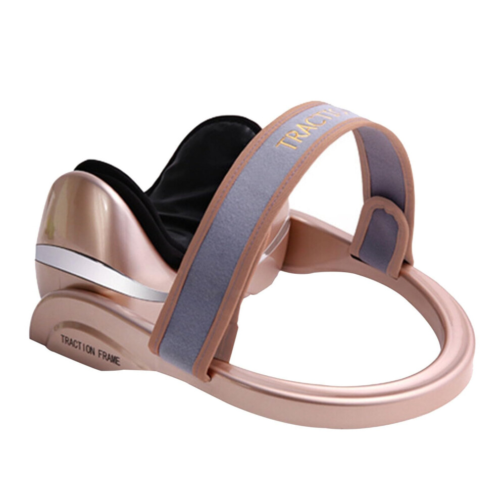 Black Cervical Traction Device With Adjustable Airbag, Dual Support Neck Stretcher For Pain Relief And Posture Correction