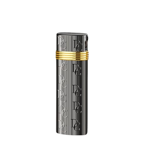 Retro Butane Lighter for Men, Metal Refillable Lighter with Precise Angled Flame and Vintage Roller Ignition