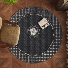 Office Chair Mat 80cm Black Round NonSlip Heavy Duty Floor Protector for Carpet and Hardwood Floors