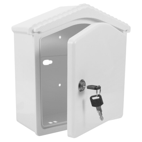 Lockable Wall Mounted Mailbox Outdoor Weatherproof Mail Storage Box Durable Plastic for Home or Office