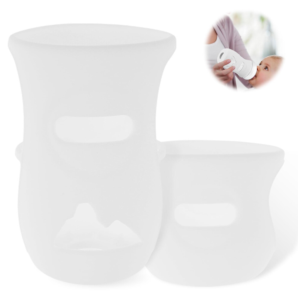 2 Pack Silicone Cover for Avent Glass Baby Bottle 4oz 8oz Anti‑Breakage BPA‑ Insulated Holder