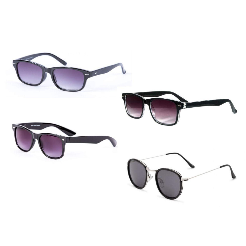 Black Reading Magnifier Glasses Set 2.75X Clear Magnification For Comfortable Vision With Cases