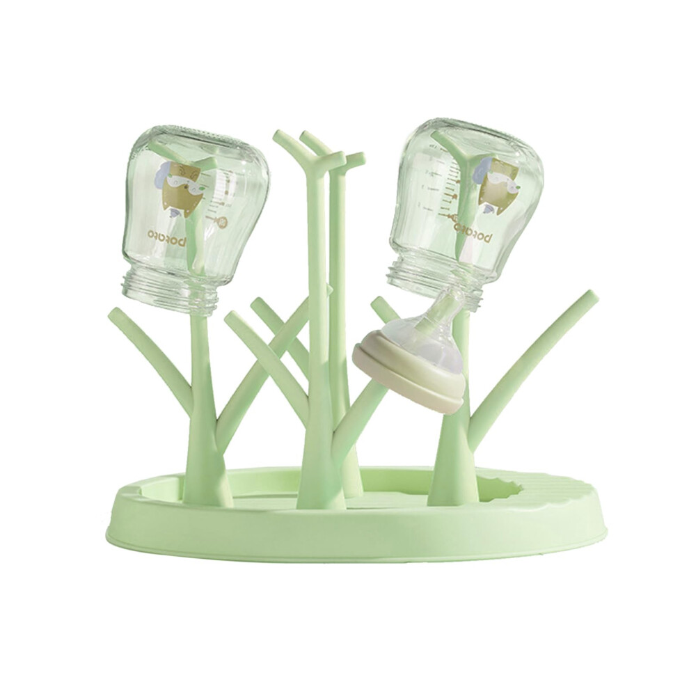 Tree Shaped Baby Bottle Drying Rack with Removable Drainer Tray, Fast Air Drying and Non Slip Base