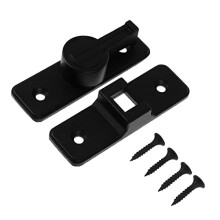 No‑Drill 90 Degree Door Latch Lock, Adhesive Barn Door Lock with Right‑Angle Design for Indoor and Outdoor Use