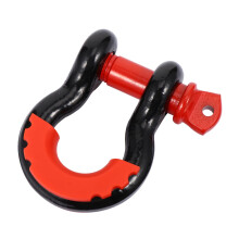 Heavy Duty Tow Shackle with Protective Sleeve, ‑Strength D‑Ring and Noise Reduction for Off‑Road Recovery