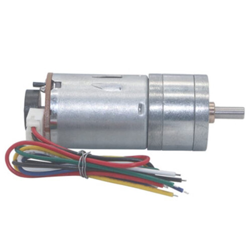 JGA25370 12V 26RPM Geared DC Encoder Motor with Precision Speed Control and  Torque