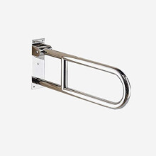 Foldable Bathroom Grab Bar for Elderly, Wall Mounted Rustproof Stainless Steel Shower Grab Rail