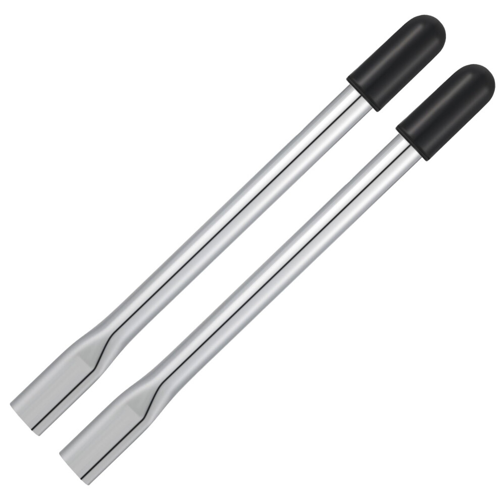 9 Inch Silver Wheelchair Brake Extenders with Ergonomic Rubber Grip, Easy Install, Universal Fit