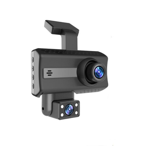 Dual Dash Cam 1080P Front and Inside Camera with Night Vision, GSensor, Loop Recording, 3‑Inch Display