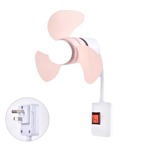 E27 Draagbare koelventilator Verstelbare slang-Roze