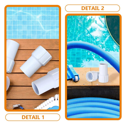 Vit4-pack koppling för vakuumslang poolkopplingar såränder adapter 2