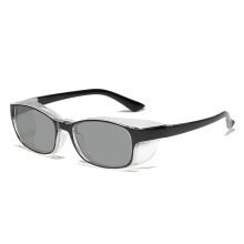 Blue Light Blocking Photochromic Safety Glasses Anti Fog Clear Lens Square Unisex Protective Eyewear