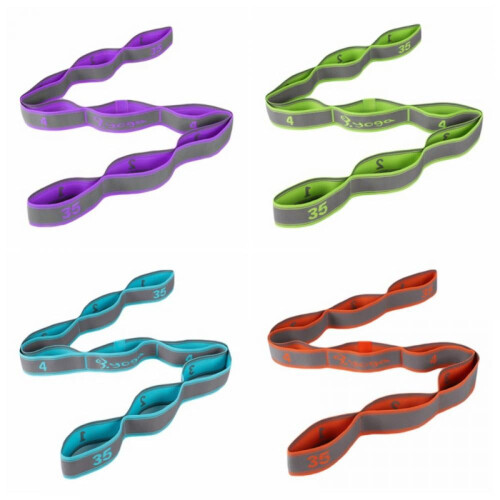 Yoga Strap Nonelastic with 9 Loops 100cm Thick Durable 2