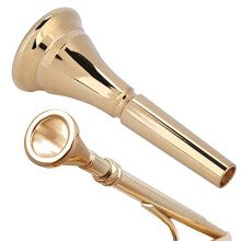 French Horn Mouthpiece Replacement Golden Brass, Durable Finish, Comfortable Rim, Easy Pushfit Fit