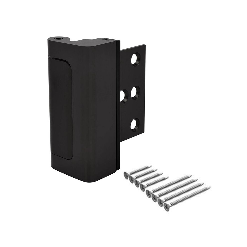 Door Reinforcement Lock, Privacy Door Construction 3 Inch Stop Childproof Black 6032797464660