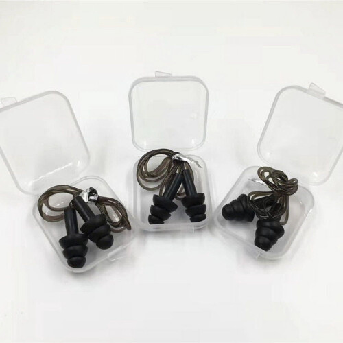 Noise-Cancelling Earplugs with Rope Eco Rubber 1 Pair 1