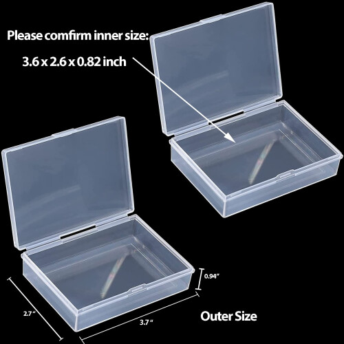 6 Pack Clear Plastic Playing Card Case, Durable Trading Card Deck Box with Easy Snap Closure 1