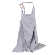 Breathable Cotton Nursing Cover with Adjustable Open Neckline, Full Coverage Lightweight Baby Blanket