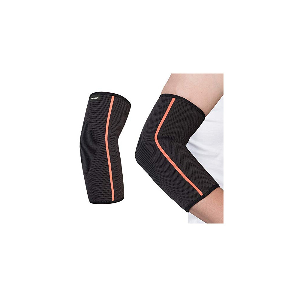 Elbow Compression Sleeve Pair for Tendonitis Pain Relief, Breathable Support Brace for Weightlifting, Basketball and Gym