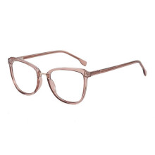 Cat Eye Blue Light Blocking Reading Glasses for Women, Metal Frame Anti UV Tea Color +3.50 Large Size