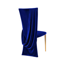 Elegant Polyester Wedding Chair Cover For Ceremony-Royal Blue