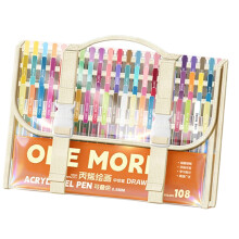 Veelkleurige acrylgelpen 0,8 mm intrekbare gelpen-108 kleuren