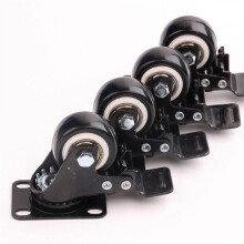 Heavy Duty Swivel Castor Wheels 40mm Set with Brake Lock for Office Sofa Furniture 50KG Capacity