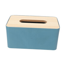 Wooden Tissue Box Cover and Napkin Dispenser Organizer for Living Room Home Office