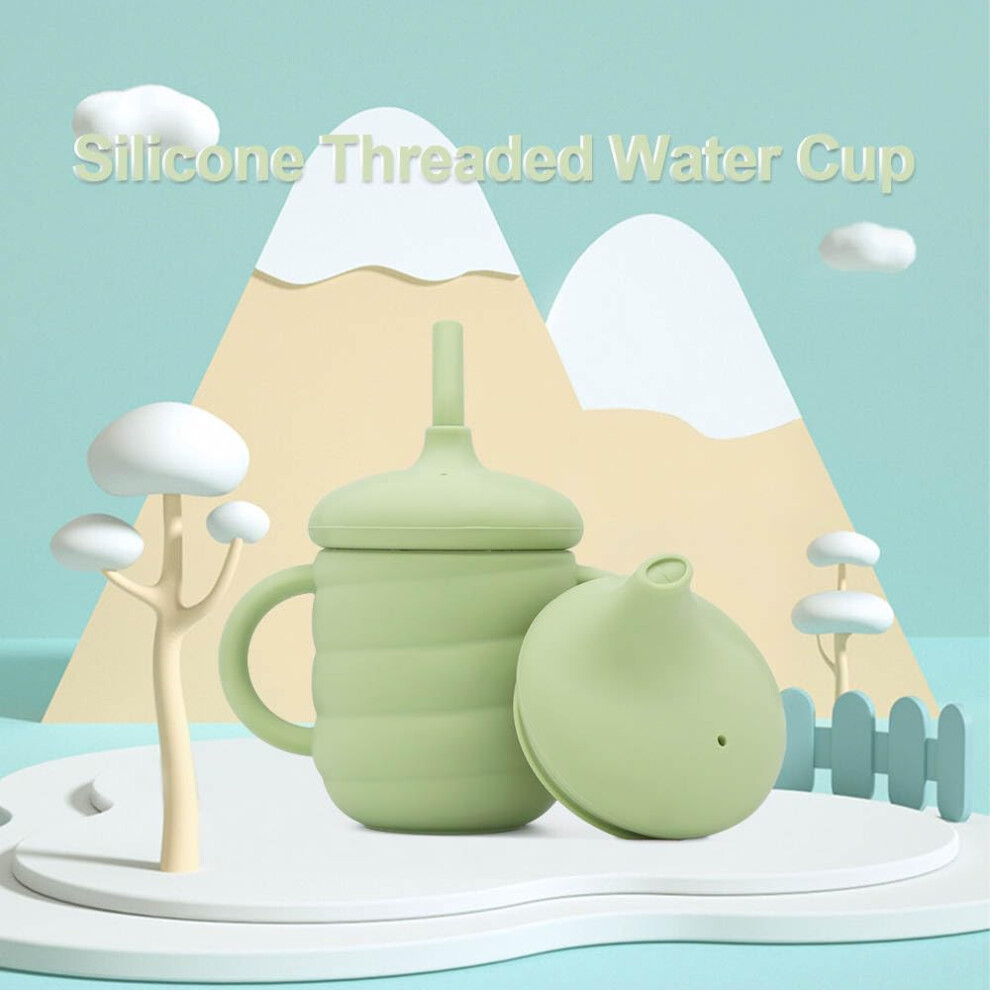 Bpa Non Spill Toddler Straw Cup 6Oz Olive With Built In Straw And Easy Clean Design Green