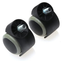 Heavy Duty Swivel Casters 2 Inch Brown Office Chair Wheels with Stem, Quiet Rolling for Furniture
