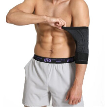Elbow Compression Sleeve for Tendonitis and Tennis Elbow, Adjustable Breathable Support Brace for Men and Women, Black Large