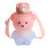 Bear Straw Bottle - 800ml Vandflaske med Gradient og Strop (Pink Blå) 1