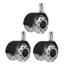 3pcs Heavy Duty Office Chair Wheels Smooth Silent Rolling Casters for Gaming Chairs Hardwood Floors