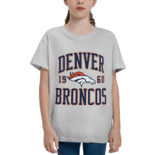 Broncos børne kortærmet t-shirt med sport, fodboldholdslogo til fans