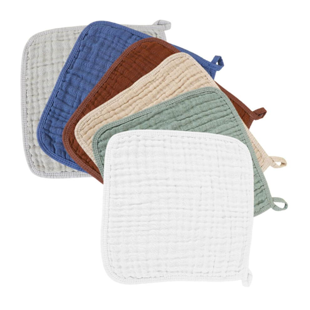 6 Pack Baby Burp Cloths Extra Absorbent Soft Muslin Cotton for Newborns Sensitive Skin