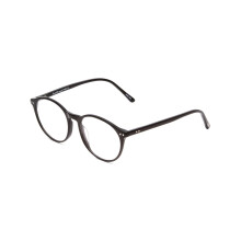 Round Reading Glasses for Women +6.00 Magnification Clarity Gloss Black Comfort Fit Frame