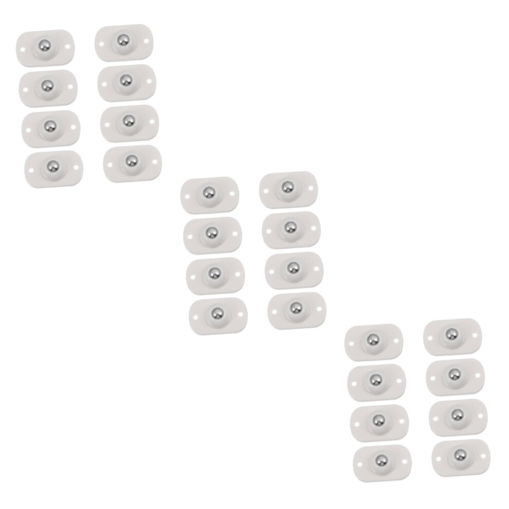 24Pcs Adhesive Caster Wheels 360 Smooth Rotation Low Noise Stick On Wheels For Storage Boxes And Trash Bins 9330225581246
