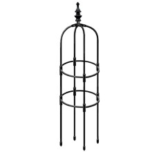 Garden Obelisk Trellis 120CM Metal Plant Support, Rustproof Stackable Tower for Climbing Roses and Clematis