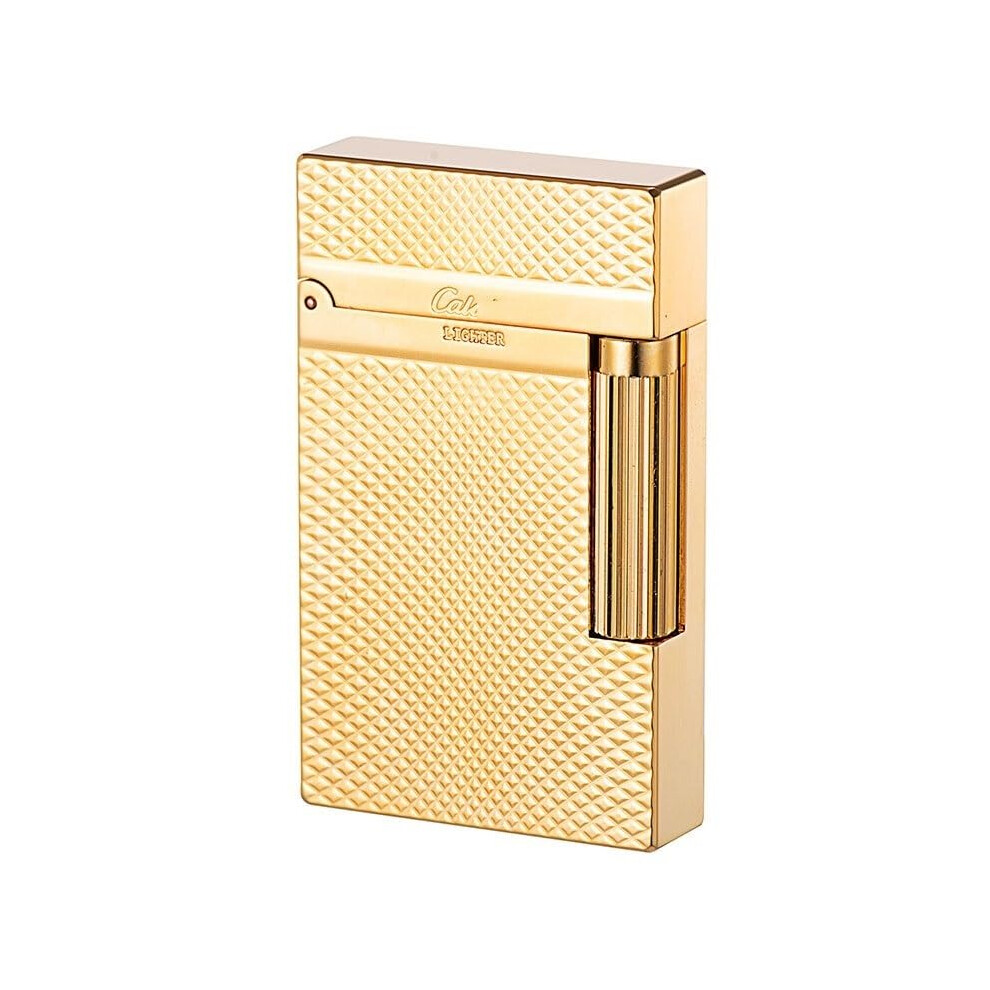 Gold Vintage Copper Lighter Hand Carved Retro Flip Butane Refillable Lighter Gift For Men