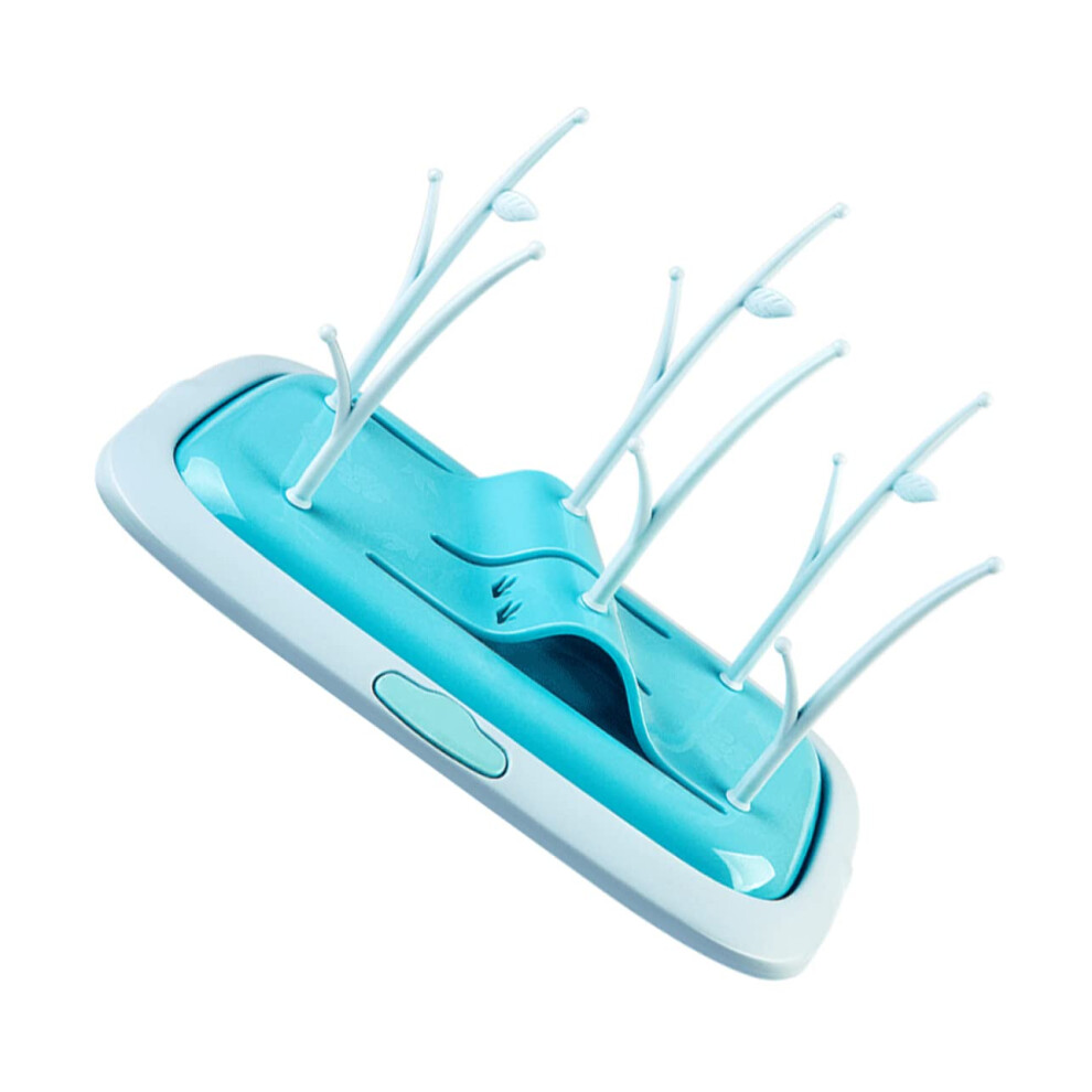 Baby Bottle Drying Rack with Detachable Drip Tray, Compact Organizer for Feeding Accessories and Travel