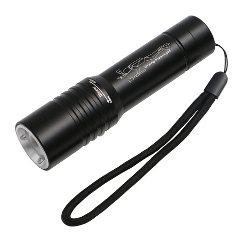 Latarka podwodna IPX68 Zoom Focus Stop aluminium 1
