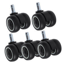 5pcs Office Chair Wheels Heavy Duty Silent Replacement Chair Casters for Hardwood Floors