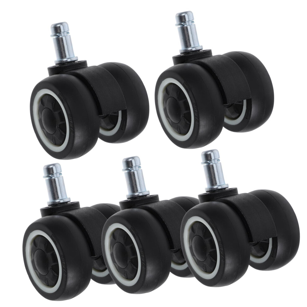 5Pcs Office Chair Wheels Heavy Duty Silent Replacement Chair Casters For Hardwood Floors 9330225581260