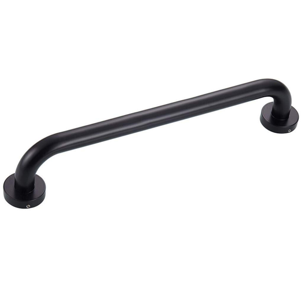 Black 40Cm Aluminum Grab Bar For Bathroom Shower Toilet, Antislip Ergonomic Handrail For Elderly